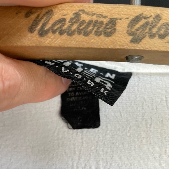 Vintage EILEEN FISHER Sleeveless Top tank white textured luxurious - Picture 13 of 14